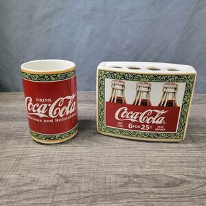 Coca-Cola Toothbrush‎ Holder and Tumbler Set